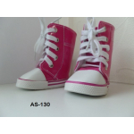 Laarzen fuchsia lak, lang model 7 cm